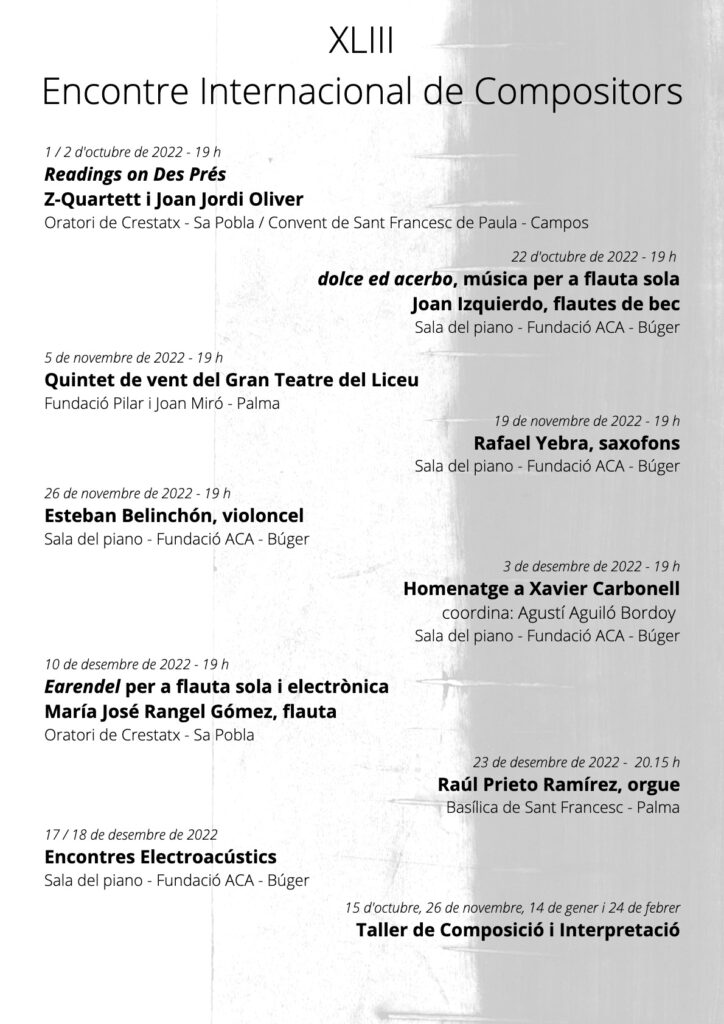 Catàleg encontre de compositors 2022