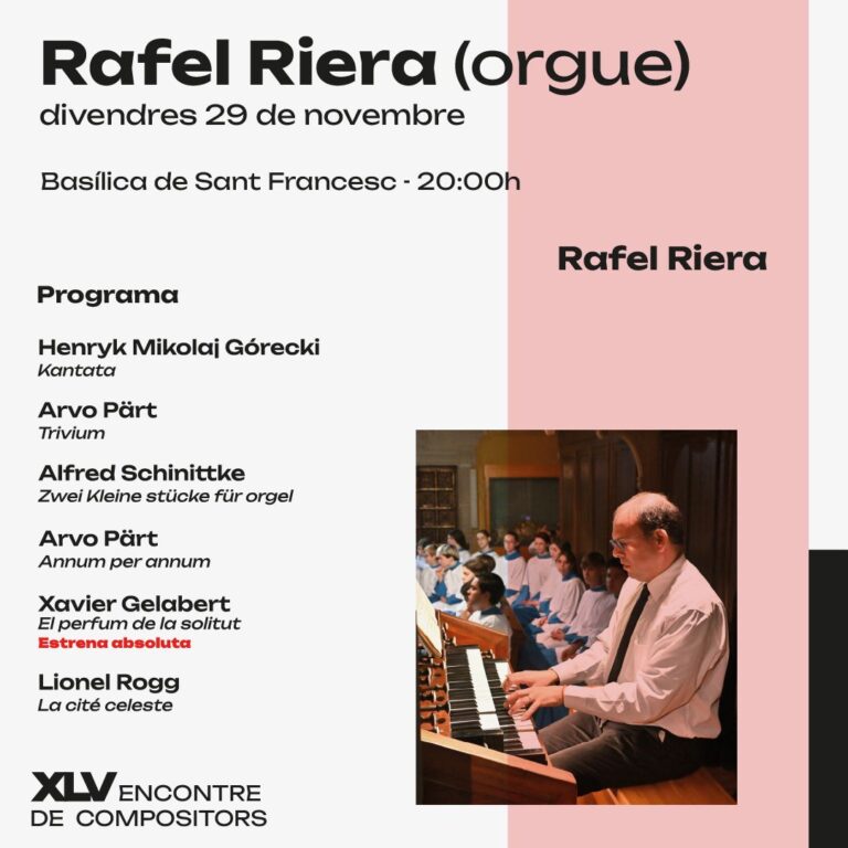 Rafel Riera Orgue. Sant Francesc de Palma