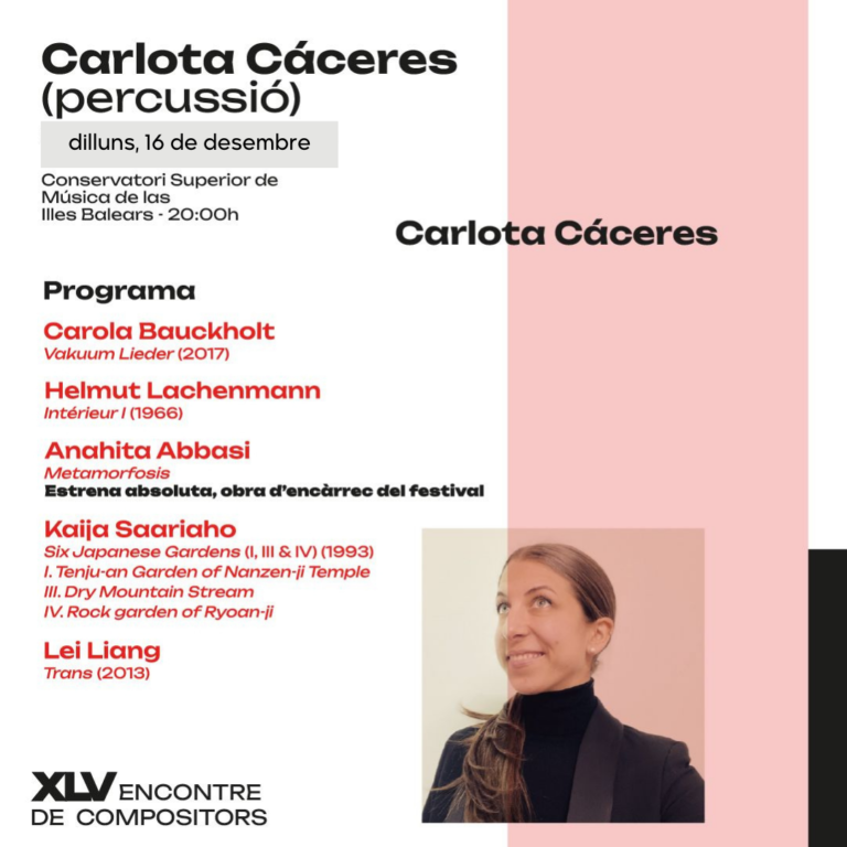 Carlota caceres Encontres XLV 16 desembre