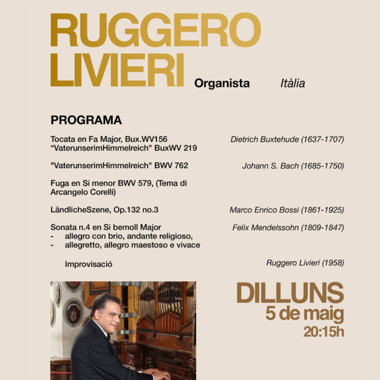 Ruggero Livieri a la XVII Setmana Int de l'orgue Antoni Martorell