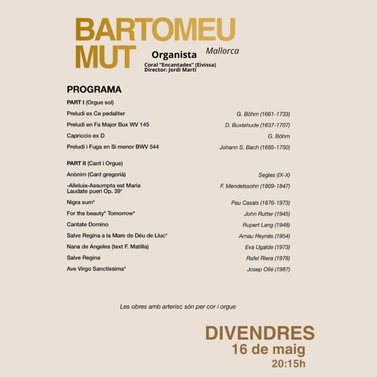 Bartomeu Mut i la coral encantades, dirigida per Jordi Martí.