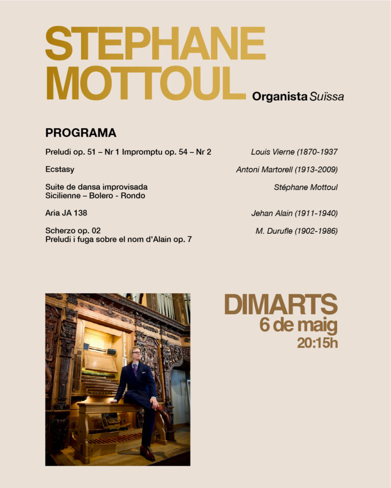 Stehane Mottoul, a la XVII Setmana Internacional de l'Orgue Antoni Martorell.