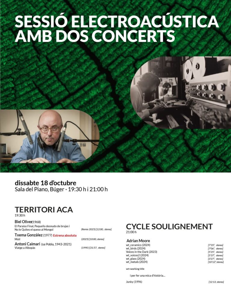 Dos concerts de música electroacústica