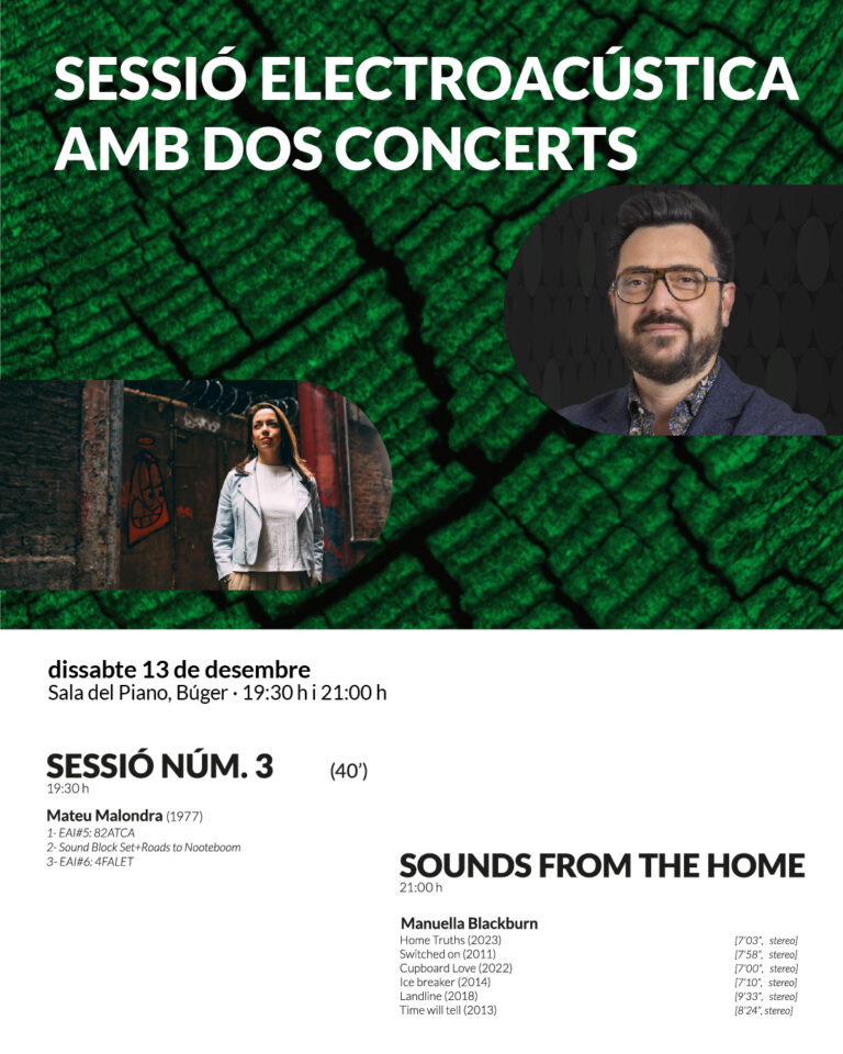 Electroacústica Manuella Blackburn i Mateu Malondra